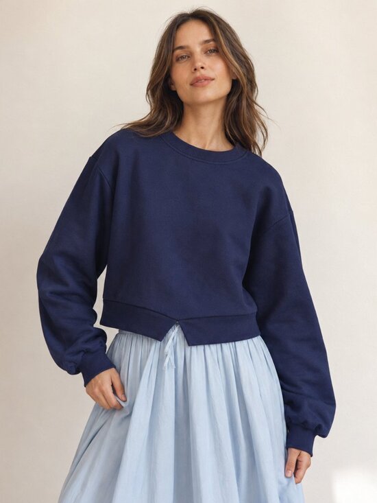 Anthropologie Tops - NWT Anthropologie Maeve Private Jetty Pullover Sweatshirt Nautical Coastal Sz XS